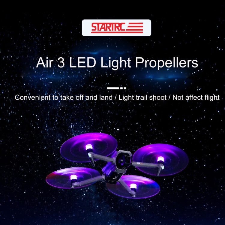 For DJI Air 3 STARTRC 2 Pairs Color LED Flash Lamp Low Noise Propellers, For DJI Air 3 For DJI Air 3 STARTRC 2 Pairs Color LED Flash Lamp Low Noise Propellers, For DJI Air 3